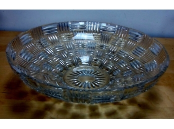 Glass Bowl With A Quilted Pattern