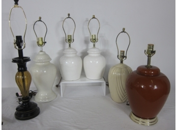 GROUP LOT OF LAMPS-(6)