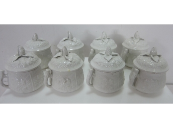 WHITE Porcelain Cup With Lids