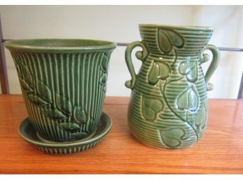 TWO SHAWNEE POTTERY