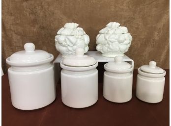 Canister Set And And2 Lidded Jars