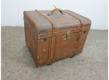 Antique Leather Trunk Courier Trunk