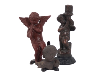 GROUP OF 3 PUTTI FIGURES.