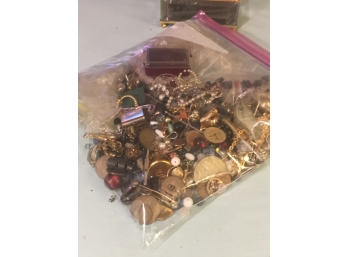 Bag Lot Of Jewelry Parts