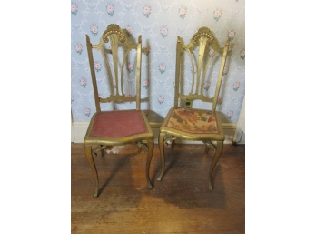 Two Gold Painted Chairs