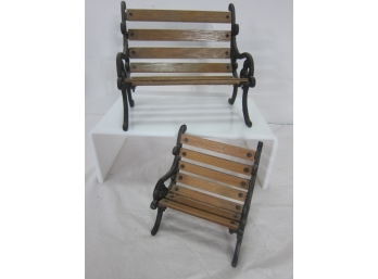 PAIR OF DOLLS BENCHES