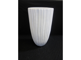 Tall White Painted Vase
