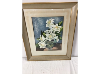 SIGNED WATERCOLOR BY   CARRIE E. SINGLIR