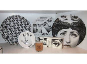 ASSORTED LOT OF PLATES BY FORNASETTI  / VARIAZIONI