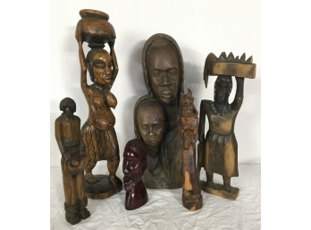 Group Lot Of Wooden Sculptures