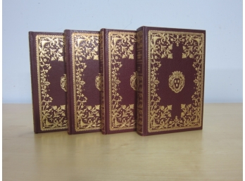 4 Leather Bound Books By Verne