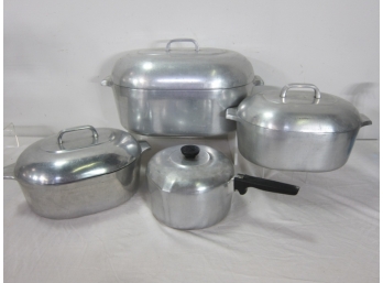 SET OF 4 Vintage Cast Aluminum Cookware