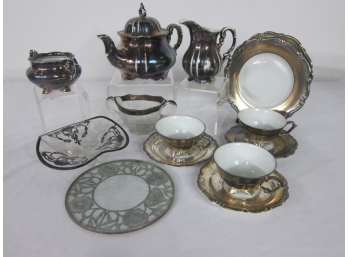 ASSORTED LOT OF SILVER OVERLAY