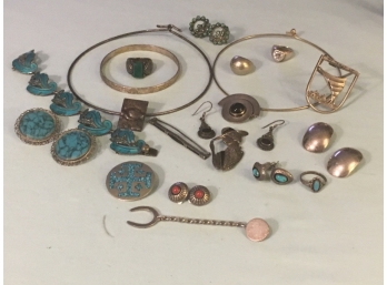Assorted Lot Of Sterling Jewelry