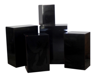 5 Display Pedestal - Black, Wood Laminate