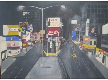 OIL ON CANVAS   Of Time Square