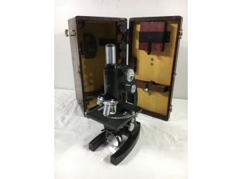 Vintage 1937 Bausch & Lomb Microscope With Case