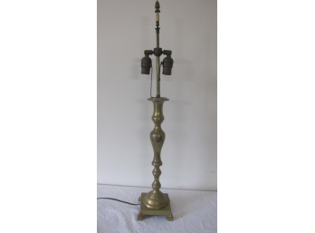 ANTIQUE BRASS CANDLE STICK ELECTRIFIED.