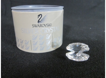 Swarovski Crystal Clam Shell With Crystal Pearl Figurine