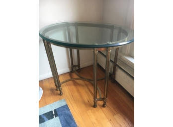 Oval Glass Side Table