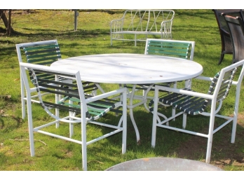 Metal Patio Table With  4 Chairs