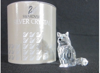 Swarovski Clear Crystal Cat Figurine CAT SITTING