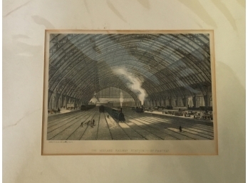 COLLERED BOOK PLATE. ' THE MIDLAND RAILWAY STATION '