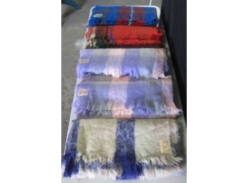 5 Vintage Mohair Blankets
