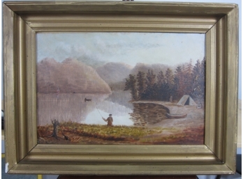 Fishing Scene Painting