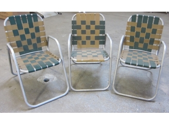 Three (3) Vintage Yard Chairs