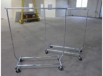 2 Single Rolling Clothes Racks