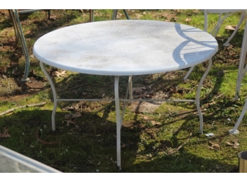 PAINTED ROUND PATIO COFFEE TABLE