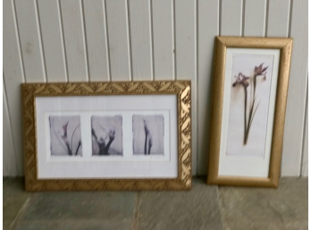 Pencil Signed Prints Titled Lilies & A Decorative Print Titled Iris