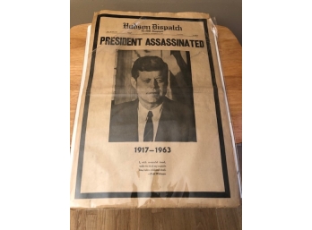 The Hudson Dispatch Newspaper  Coverage Of President John F. Kennedy's  Assassination