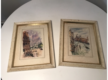 Two Framed Italian Prints