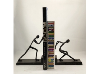 Brutalist Metal Style Bookends