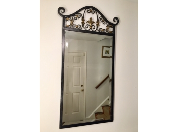 Wrought Iron And Beveled Glass Mirror