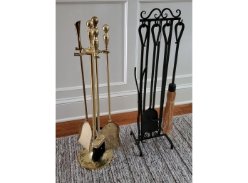 Fireplace Tools W/ Holder (2 Sets)