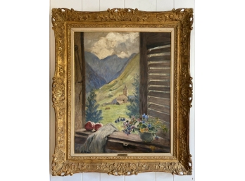 MARTHE ORANT (French 1874-1957) Original Signed Oil On Canvas 'Les Fleurs De Montagne'