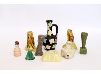 Nine Small Ceramic Items Created By Elsie Ralph