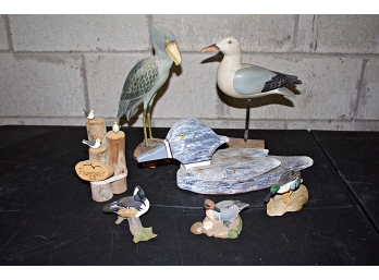 Wood & Composition Bird Figures
