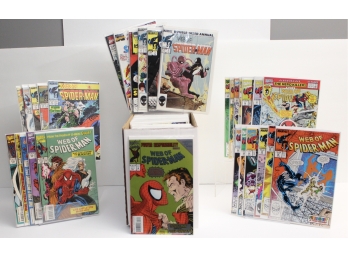 Full Box Of The Web Of Spiderman Comic Books