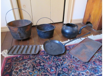 Collection Of Antique Kitchen Cast Iron