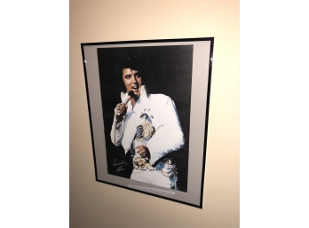 RARE Original Elvis Presley Menu Poster From Hilton LasVegas 1975