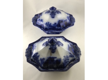 Antique Alcock Oriental Stoneware Porcelain Lidded Dishes