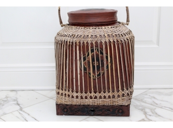 Antique Wood Chinese Wedding Basket