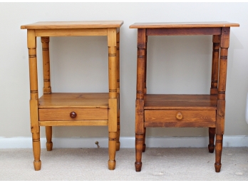 Pair Pine Side Tables