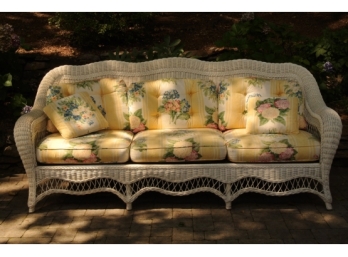 Fantastic Vintage American Sampler Collection By  Pennsylvania House Wicker Sofa