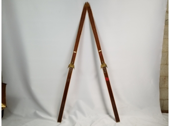 Vintage Bonna Cross Country Wood Skis 190 W/ Troll Binding