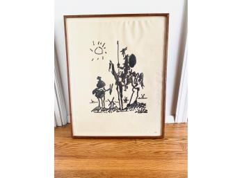 Vintage Framed Picasso Don Quixote Print